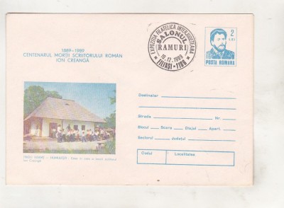 bnk fil Intreg postal Centenar moarte Creanga 1989 stampila ocazionala Filiasi foto