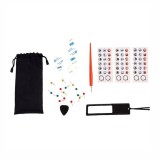 Kit 27 accesorii harta razuibila a lumii, stickere, ace fixare, husa depozitare