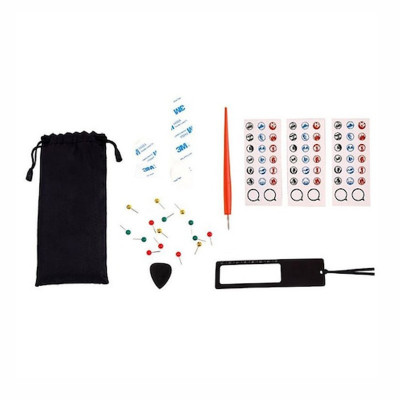 Kit 27 accesorii harta razuibila a lumii, stickere, ace fixare, husa depozitare foto