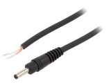Cablu Negru 1.5m DC 3.5/1.3 Mufă Drept 1x0.75mm2