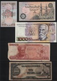 Set 5 bancnote de prin lume adunate (cele din imagini) #219, Asia
