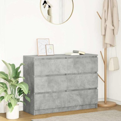 vidaXL Bufetă Gri Beton 100x35x76 cm Lemn prelucrat 3328501 foto