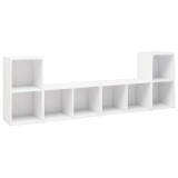 Cumpara ieftin Dulapuri TV, 2 buc., alb, 72x35x36,5 cm, lemn prelucrat