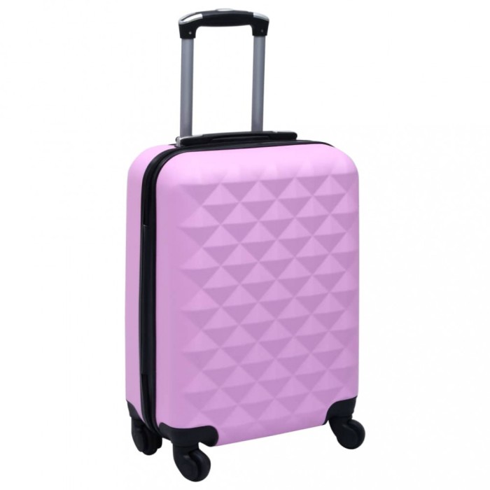 vidaXL Valiză cu carcasă rigidă, roz, ABS 92419