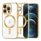 Husa premium iPhone 12 Pro Max Techsuit Luxury Crystal MagSafe, auriu