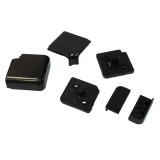 Set accesorii pentru plinta antistrop rectangulara, montaj orizontal, 16963, finisaj negru