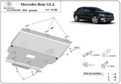 Scut motor metalic Mercedes GLA X156 2014-2020 foto