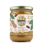 Crema de Arahide Crunchy Bio cu Sare Biona 500g - Fara Zahar si Ulei de Palmier