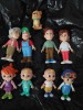 Jucarii vechi-Figurine FAMILIA-BUNIBI-PARINTI-COPII si CATEL,lot de Colectie