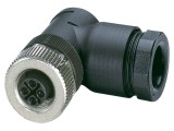 Conector M12 mufă &icirc;n unghi, 4 pini, IP67, terminal cu şurub