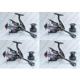 SET 4 Mulinete FL LH6000 6 rulmenti pentru crap si tambur rezerva