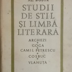 Al. Bojin - Studii de stil si limba literara, 1968