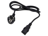 Cablu CEE 7/7 3x0,75mm2 cu ştecăr &icirc;n unghi IEC C13 mamă POS