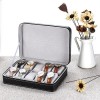 Cutie Ceasuri Watchbox, 10 Spatii, Piele Ecologica Neagra, Interior Catifea, Fermoar, Transport/Depozitare