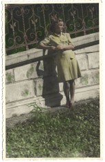 P1869N Fotografie colorizată din perioada regalității, studio Bilinski, București