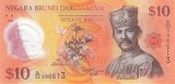 Bancnota Brunei 10 Ringgit 2011 - P37 UNC ( polimer - vezi descriere )