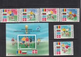 ROMANIA 1990 LP 1234 LP 1235 PRELIMINARIILE C.M. FOTBAL ITALIA SERIE+COLITA MNH, Nestampilat