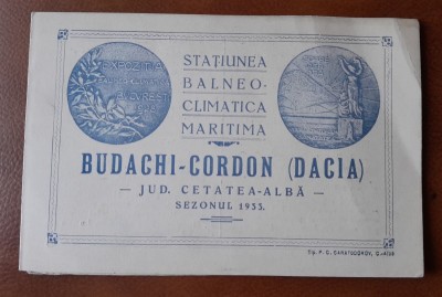 Pliant Statiunea Balneo-Climatica Maritima Budachi-Cordon (Dacia) jud. Cetatea -Alba, sezonul 1933 foto