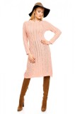 Cumpara ieftin C558-5112 Rochie midi tricotata cu maneca lunga