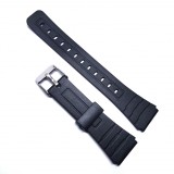 Curea de ceas din PVC - Culoare neagra - 18mm, 20mm, Time Veranda