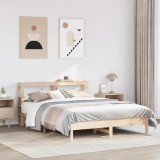vidaXL Cadru de pat fără saltea, 140x190 cm, lemn masiv de pin 3306159