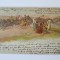 Rară! Carte poștală litho:Intrarea Prințului Carol &icirc;n Rom&acirc;nia 1866 cirulată 1900