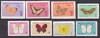 Dominicana 1966 fauna fluturi MI 868-875 MNH, Nestampilat