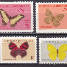 Dominicana 1966 fauna fluturi MI 868-875 MNH