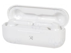 Căști wireless cu microfon albe USB C