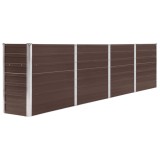 Gossi strat inaltat gradina, maro, 320x40x77 cm, otel galvanizat