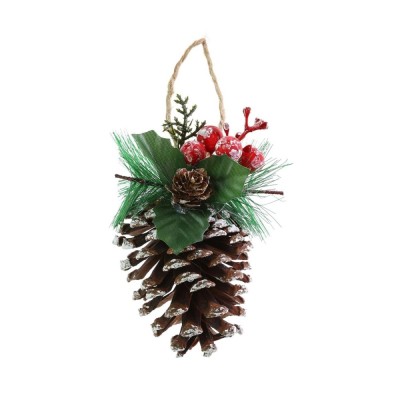 Decoratiune Craciun, tip con de brad, maro, 12 cm, SYSG-WYM-23030013 foto