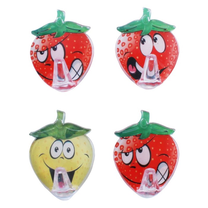 Cuier din plastic, pentru baie, 4 buc / set