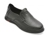 Mocasini OTTER negri, 35520, din piele naturala