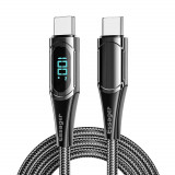 Cumpara ieftin Cablu USB Type-C la Type-C Essager 200CM, cu afișaj LED - 100W