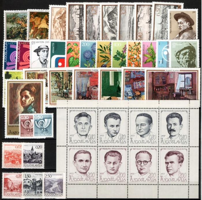 C5471 - Iugoslavia 1973 - - anul compet,timbre nestampilate MNH