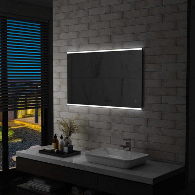 Oglinda cu LED de perete de baie, cu senzor tactil, 100x60 cm GartenMobel Dekor foto
