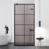 Paravan dus walk-in Aqua Roy Black, model Mode negru, sticla 8 mm bronz, securizata, anticalcar, 100x195 cm