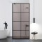 Paravan dus walk-in Aqua Roy Black, model Mode negru, sticla 8 mm bronz, securizata, anticalcar, 100x195 cm