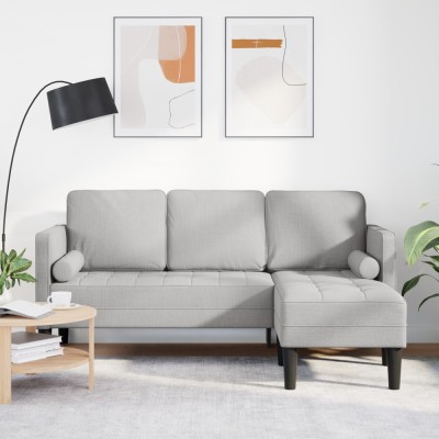 vidaXL Set de canapea Gri de nor 173 x 131 x 67 cm țesătură 42001922 foto