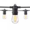 Ghirlanda Luminoasa 10m cu 15 Becuri LED Vintage 2W, ST45, E27, IP65, Interconectabila, Bec rezerva