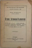 1925 Ioan Petrovici &bdquo;Studii Istorico-Filosofice&rdquo; / Universitatea Iasi / Jassy / Editura &rdquo;Jockey-Club&rdquo;, Ion C. Văcărescu (Strada Umbrei, 4) Bucuresti