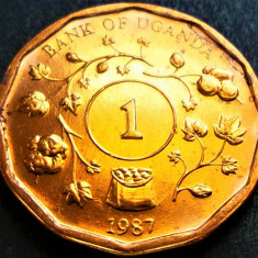 Moneda exotica 1 SHILLING - UGANDA, anul 1987 * cod 1609 B = UNC