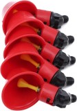 Adapatoare Pasari Rosii, Plastic, 8x5x3.5cm, Set 5 Bucati - Ideal Canari, Papagali si Alte Pasari de Companie