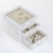 Organizator Bijuterii Acrilic, Model 3 Compartimente, Transparent, Dimensiuni 12x13.5x10.5cm