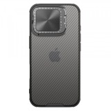 Husa pentru Apple iPhone 16 Pro, Nillkin, CamShield Prop, Neagra Transparenta