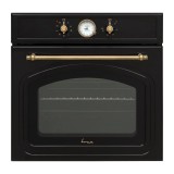 Cuptor incorporabil Fram FBO-V659GCA-RBK, Electric, 65 l, Clasa A, Timer Analog, Grill, Iluminare, Design rustic, Negru