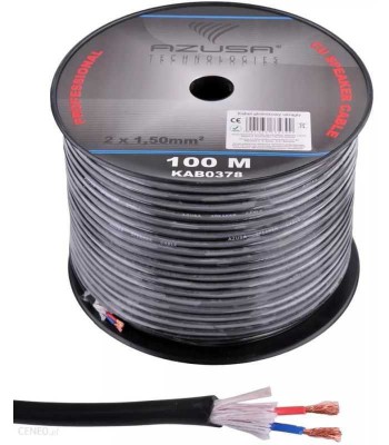 Cablu difuzor PROFESSIONAL rotund izolat 2x1.5mm Cupru + fire bumbac foto