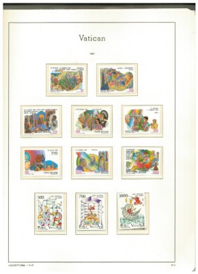 Vatican - Album cu file pretiparite pentru colectie 1987-2006, cu 200 timbre neuzate si cateva colite foto