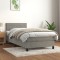 vidaXL Pat box spring cu saltea, gri deschis, 80x200 cm, catifea 3141329