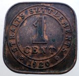 J.329 STRAITS SETTLEMENTS GEORGE V 1 CENT 1919, Asia, Bronz